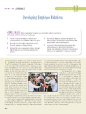 Chapter 13 Developing Employee Relations