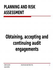 Planning and Risk Assessment  - 1. Obtaining assignments.ppt