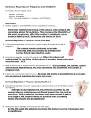 Hormonal regulation of Pregnancy & childbirth