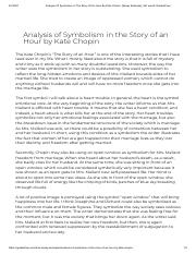 Analysis Of Symbolism In The Story Of An Hour By Kate Chopin_ [Essay Example], 561 words GradesFixer