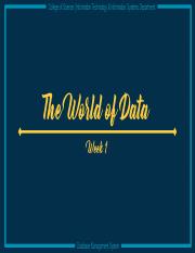 Week 1 - The World of Data(1).pdf