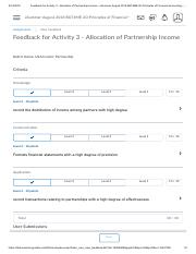 Feedback for Activity 3 - Allocation of Partnership Income - eSummer August 2018 BAT4ME-20-Principle
