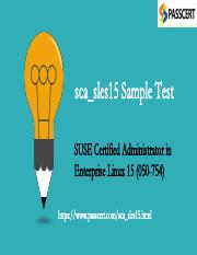 SCA in SUSE Linux Enterprise Server 15 sca_sles15 Dumps.pdf