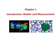 Chapter 1 Introduction Matter and Measurement