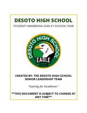 DeSoto HS 2020-2021 Student Handbook.pdf