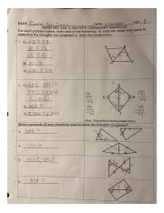 Using SSS, SAS, and ASA with Congruent Triangles (Dec 1, 2021 at 6:13 PM)