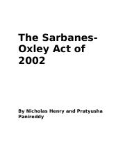 research paper sarbanes oxley research paper sarbanes oxley
