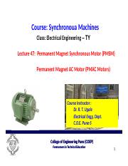 Unit 6_A_Lecture 46 to 52_Synchronous Machines_ Sine wave PMSM_ from  9 11 2021 [Compatibility Mode]