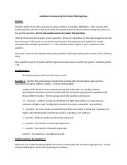 Critical thinking application paper mgt 350