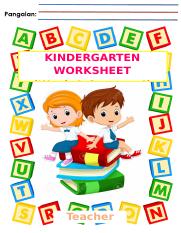 worksheets for kindergarten quarter 1 week 4