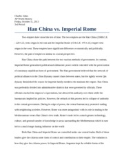 Han china vs rome essay