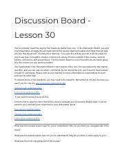 Discussion Board - Lesson 30.pdf