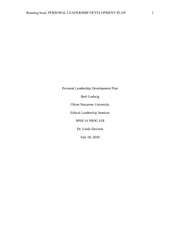 Personal leadership essay