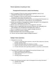 Strategic Cost Management - Questionnaire Module 1.docx