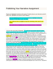 Publishing Your Narrative Assignment.docx
