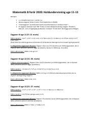 Mat B F2020 Holdundervisning uge11-13.pdf