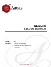 BSBADM307 - Organise schedules - Student.v1.0.pdf