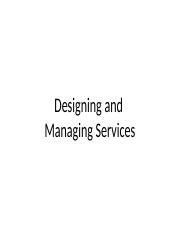 Designing and Managing Services - Copy