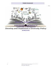 finishedStudent  Assessment_BSBDIV601_Develop and Implement Diversity Policy (1).docx