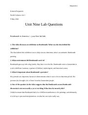 Unit Nine Lab Questions 5.9.16