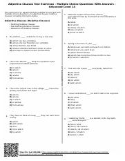 Adjective Clauses Test Exercises – Multiple Choice Questions With Answers – Advanced Level 14.pdf