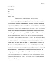 Essay on US imperialism