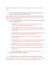 English 1170 Mother Courage Discussion Questions Part II - Carter Andrews.pdf