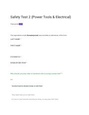 Safety Test 2 (Power Tools & Electrical).docx