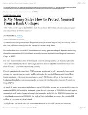 Is My Money Safe? How to Protect Yourself From a Bank Collapse - WSJ.pdf