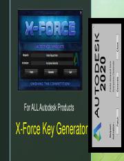 Melting Scottish Pathetic x-forcekeygenerator-190401095417.pdf - z For ALL Autodesk Products X-Force  Key Generator z STEPS FOR ACTIVATION 1. Finish the installation & Restart |  Course Hero