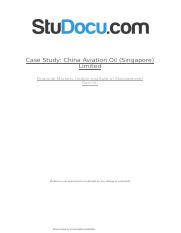 china aviation oil case study solution