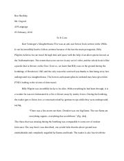 Slaughterhouse Five Essay