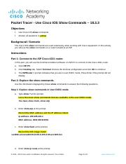 18.3.3 Packet Tracer - Use Cisco IOS Show Commands- Austin Greene.docx