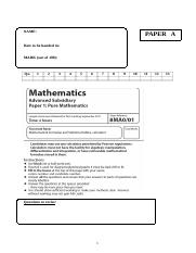 01 AS Pure Mathematics Practice Paper A.docx