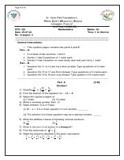 Grade VIII_ Math Unit test 1 Paper .pdf