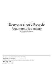 Everyone should Recycle Argumentative essay.pdf