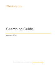 RelativityOne - Searching Guide.pdf