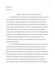Research Essay (Karl Marx)