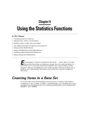 Excel-Data-Analysis Ch. 9-11 Statistic functions - Descriptive Statistics - Inferential Statistics.p