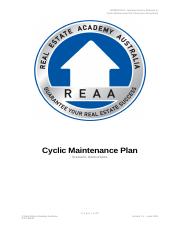 REAA - CPPREP4123 - Cyclic Maintenance Plan (Scenario Instructions) v1.1.docx