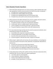 Valve Disorders Practice Questions, Students.docx