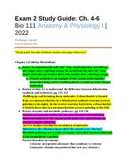 Exam 2 Study Guide Bio 111 (1).docx