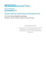6. SITHKOP001 Clean kitchen premises and equipment [1.03] - Students.pdf
