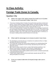 Activity - Foreign Trade Zones in Canada.docx