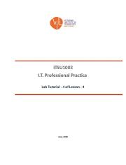 ITSU1003 Lab Tutorial Lesson4 TutorialLab.docx