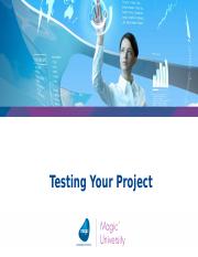 L09 Testing your project.pptm