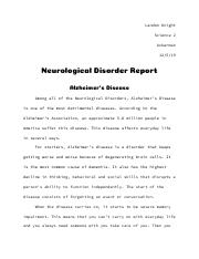 Neurological Disorder Report