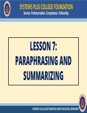 LESSON 7_ PARAPHRASING AND SUMMARIZING.pptx.pdf