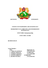 business plan kenyatta university pdf
