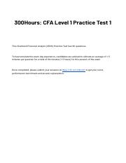 Free CFA Level 1 Practice Test 1 - 300Hours.pdf